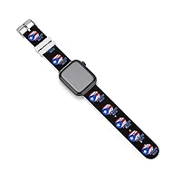 Puerto Rico Baseball Watch Bands Silicone Sports Strap Soft Replacement Band Strap Compatible with Apple Watch for Adults