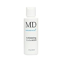 Complexion Factor Exfoliating Cleanser (4fl oz) Exfoliating Facial Cleanser with Benzoyl Peroxide - Gentle Face Exfoliator & Cleanser for Deep Pore Cleansing & Removing Acne - Skin-friendly Formula