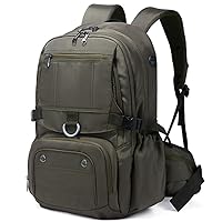 Mens Travel Camping Adult Backpack Hiking Multifunctional Backpack Men Outdoor Hiking Bag (Military Green)