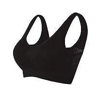 Breathable Cool Liftup Air Bra,2024 Women Seamless Wireless Sports Bra Hollow Mesh Hole Yoga Running Workout Gym Bra