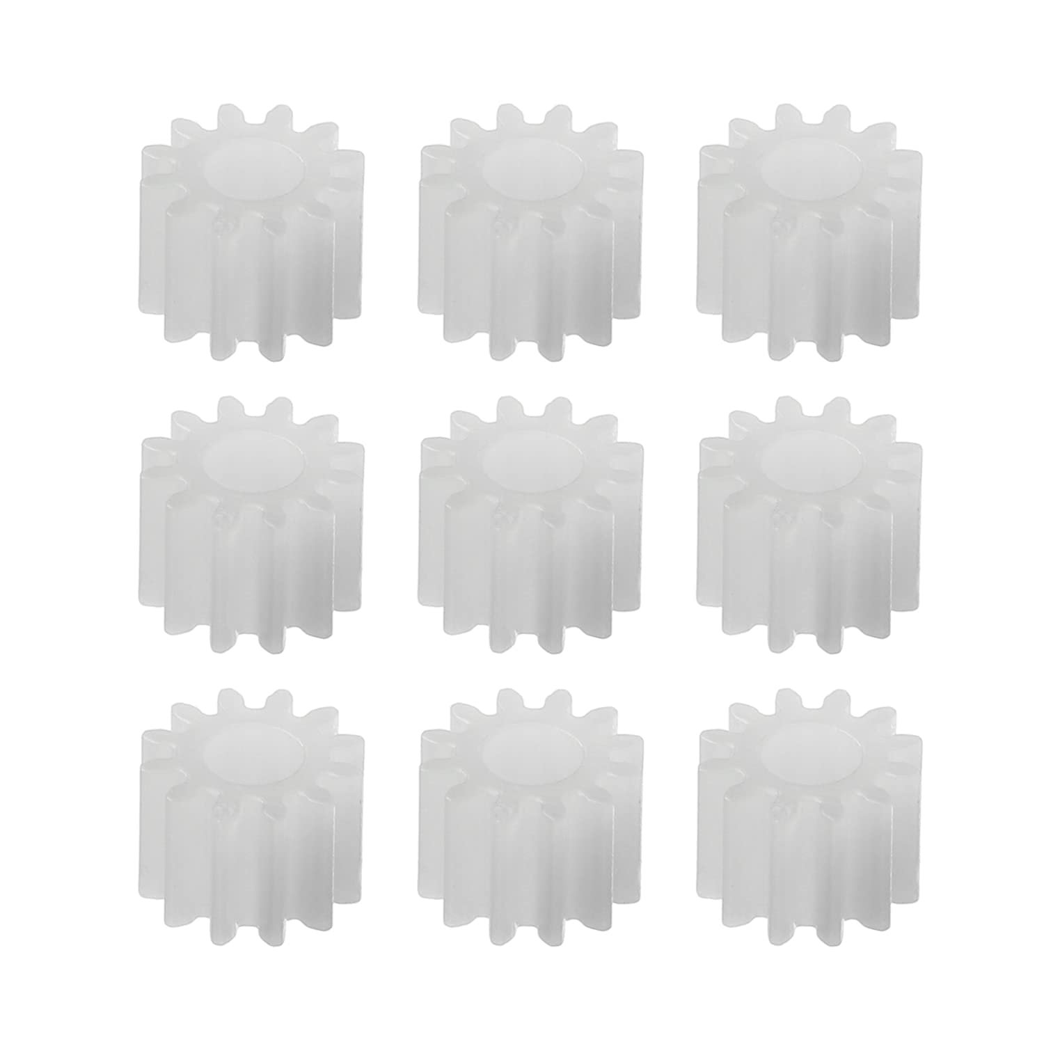 Heyiarbeit 10pcs Plastic Gears 12 Teeth Model 123A Reduction Gear Plastic Worm Gears for RC Car Robot Motor