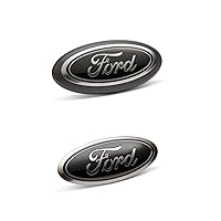 Ford New OEM 2018-2023 Compatible Compatible with F-150 No Camera Front Grille Rear Compatible with Tailgate Emblems Black, M-1447-F15B