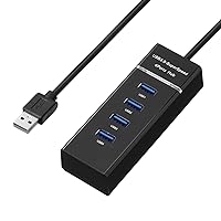 SLTG USB hub with 4 Ports and 2-Foot Extension Cable, USB 3.1C to USB 3.0 hub, Ultra-Thin Portable USB Distributor for laptops, PCS, macbooks, Mac Pro, Mac Mini, iMac, Surface Pro and so on.