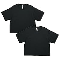 American Apparel Women's Fine Jersey Boxy T-Shirt, Style G102, 2-Pack