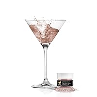 Brew Glitter - Rose Gold (4g, 1x Shaker Jar) | Chic Edible Glitter for Beer, Cocktails and Mocktail Beverages!