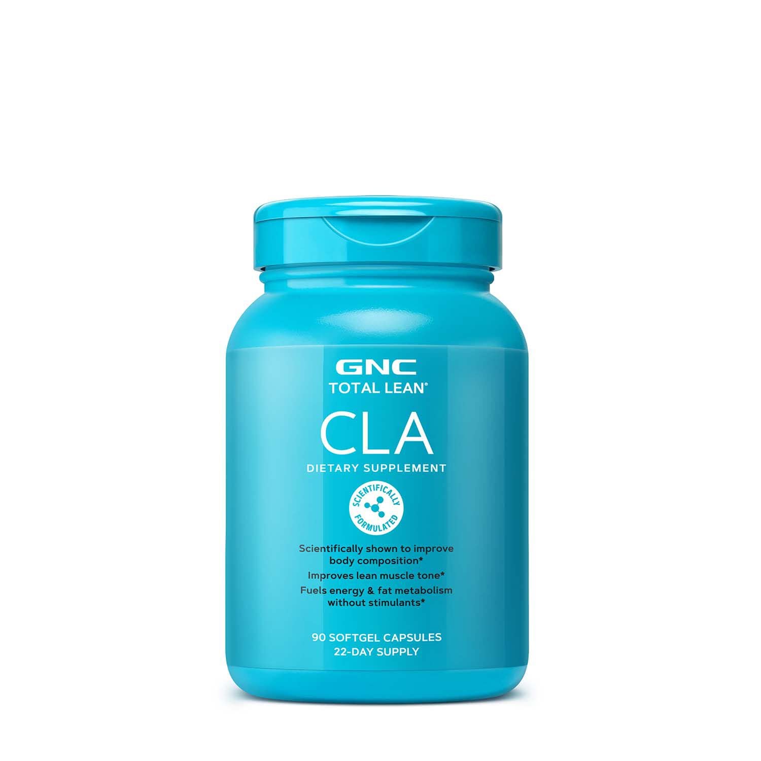 GNC Total Lean CLA | Improves Body Composition & Lean Muscle Tone, Fuels Fat Metabolism & Energy Without Stimulants | Gluten Free | 90 Softgels