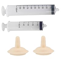 Nipple for Kittens, 2PCS Pet Feeding Nipple,10ml+30ml Feeding Syringe for Cats, Safe Silicone Cat Pacifier, Anti-Chew Puppy Bottles for Nursing(L)