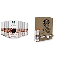 VIA Instant Coffee Medium Roast Packets — Pike Place Roast — 100% Arabica - 8 Count (Pack of 12) & VIA Instant Coffee Medium Roast Packets — Pike Place Roast — 1 Box (50 Packets)