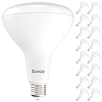 Sunco 16 Pack BR40 Light Bulbs, LED Indoor Flood Light, Dimmable, CRI94 4000K Cool White, 100W Equivalent 17W, 1400 Lumens, E26 Base, Indoor Residential Home Recessed Can Lights, High Lumens - UL