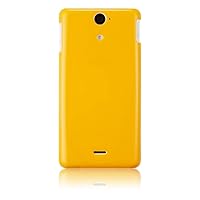 TR-FRXPAX-YL Xperia AX/SO-01E Hard Cover, Instant Scratch Repair, Flash Revive, LCD Protective Film Included, Yellow