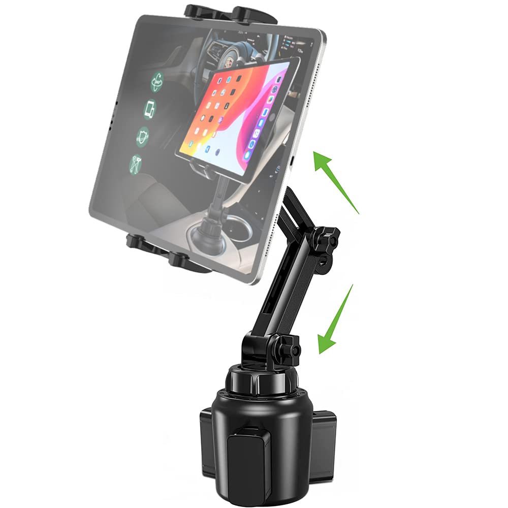 Car Dashboard Tablet Mount for 4-13 iPad Phone, Cuxwill Dash Windshield  Tablet Telescopic Holder with Strong Suction Cup for iPad Pro 12.9 10.5  9.7