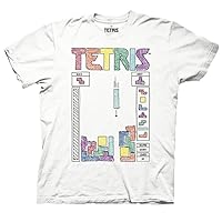 Ripple Junction Tetris Men’s Short Sleeve T-Shirt Classic 1980's Puzzle Video Game Over Screen 8 Bit Officially Licensed