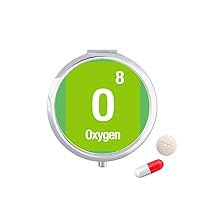 Oxygen Chemical Element Science Pill Case Pocket Medicine Storage Box Container Dispenser