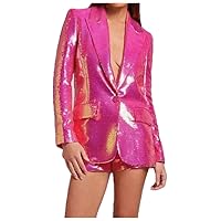 Sequin Womens Shorts Suits Sets Wedding Tuxedos Party Wear Suits Formal Suits