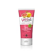 Yes To Grapefruit Daily Facial Scrub & Cleanser, Exfoliating & Restoring Cleanser That Enhances Skins Radiance, With Antioxidants, Lemon Balm Extract, & Vitamin C, Natural, Vegan & Cruelty Free, 4 Oz