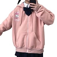 Cute Hoodies Full Zip Up Hoodies For Women Girls Kawaii Hoodies Sweatshirt With Pockets