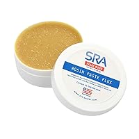 SRA Solder 135 Rosin Paste Soldering Flux For Electronics, No Clean Flux Made for Lead and Lead-Free Solder Circuit Boards and Copper Electrical Wire - Safe Clean Residues with No Goopy Mess (2oz Jar)