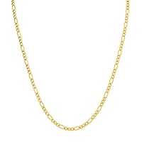 SZUL 14K Yellow Gold Filled 3.5mm Figaro Chain with Lobster Clasp