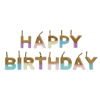 Talking Tables Happy Birthday Candles Cake Topper, Wax Height 2cm, 0.8