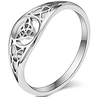 Jude Jewelers Stainless Steel Classic Plain Celtic Knot Pattern Wedding Statement Promise Anniversary Ring
