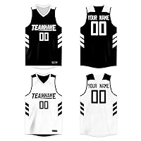 Custom Basketball Jersey Reversible Printed Name Number Athletic Blank Team Uniform for Men/Youth