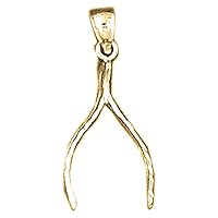 Silver Wishbone Pendant | 14K Yellow Gold-plated 925 Silver Wishbone Pendant