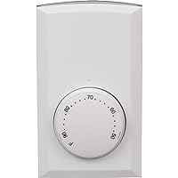 Cadet Wall Mount Heating Dial Single Pole Thermostat