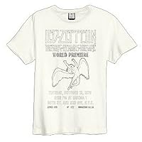 Unisex Adult The Song Remains The Same Led Zeppelin T-Shirt (XL) (Vintage White)