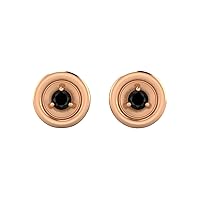 Tiny Circle Stud Earrings in 925 Sterling Silver Rose Gold Vermeil 2MM Round Multi Gemstone Minimalist Delicate Jewelry