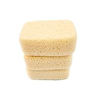 Foam Bath Sponge Shower Sponge 3 Count (Smooth Yellow)