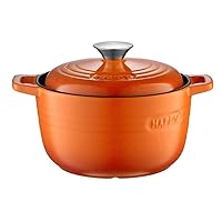 Casserole，Ceramic Hot Pot Casserole, Clay Pot, Ceramic Casserole with Lid Pot, Kitchen Utensils (Size : Orange)