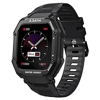 New 2022 Smart Watches for Men Women, Activing Fitness Tracker with Heart Rate Blood Oxygen Monitoring 3ATM Waterproof 1.69 inch Full Touch Screen Smart Watch Compatible for iOS Android, Black