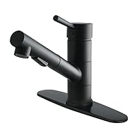 Kingston Brass LS8400DL Concord Pull-Out Sprayer Kitchen Faucet, Matte Black