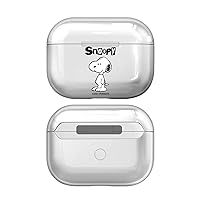 Head Case Designs Official Peanuts Snoopy Graphics Transparent Hard Crystal Mobile Phone Case Compatible with Apple AirPods Pro 2 Charging Case