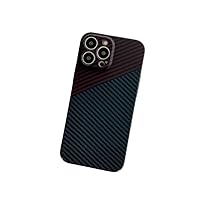 for iPhone 14 Pro Max Carbon Fiber Color Block Pattern case Ultra-Thin Phone Cover Compatible with iPhone 14 12 11 13 Pro Max Anti-Fall case (Black and red,iPhone 12 Pro Max)