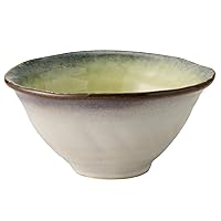 TAMAKI T-962459 Rice Bowl, Medium, Yellow, Microwave Safe, Maruri Tamaki Rikizo Shoten, Small Bowl, Pottery, Mino Ware, Japanese Food, 6.5 x 6.9 x Height 3.5 inches (16.5 x 17.5 x 8.8 cm)