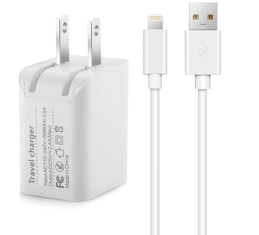 Mua 2in1 [ Apple MFi Certified ] 10Ft Lightning Cable/Cord + 5V/ Dual  Port USB Wall Plug Charger Block/Charging Cube/Brick/Box Power Adapter  Compatible with iPhone Xs Max XR X 8 Plus 7