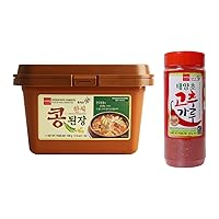 Wang Korean Doenjang and Sun-Dried Coarse Gochugaru for Kimchi, Red Pepper Flakes, Chilli Powder, 8 Ounce