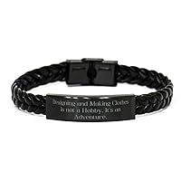 Sarcastic Designing and Making Clothes Braided Leather Bracelet, Designing and Making Clothes, Useful for Men Women, Holiday