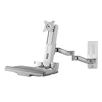 Amer Extended Workstation System Wall Mount, Grey (AMR1WSL)