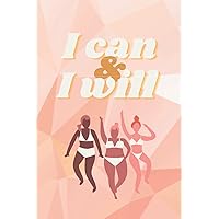 52-week Fitness Journal, Diet Diary and Exercise Log Book | I can and I will design, A5, Blush Pink