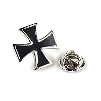 Knights Templar Black Cross Design BLK Brooch Lapel Pin