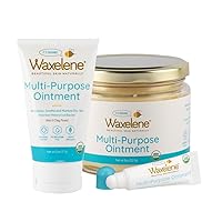 Waxelene Multi-Purpose Ointment, Organic, Large Jar, Travel Tube, Lip Tube