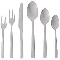 International Simple 42-Piece Stainless Steel Flatware Place Setting, Service for 8 Plus 2-Piece Hostess Set