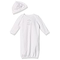 Little Me baby girls Unisex and Hat Nightgown, Welcome to the World, 0-3 Months US