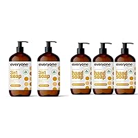 3-in-1 Soap, Body Wash, Bubble Bath, Shampoo, 32 Fl Oz (Pack of 2) & Liquid Hand Soap, 12.75 Ounce (Pack of 3), Meyer Lemon and Mandarin, Plant-Based Cleanser with Pure Essential Oils