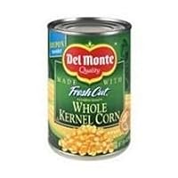 Del Monte Canned Fresh Cut Golden Sweet Whole Kernel Corn No Salt Added, 8.75-Ounce (Pack of 12)