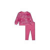 Splendid baby-girls Hot Pink Tie Dye Sweatshirt SetBaby Girl Infant Sweatshirt Set
