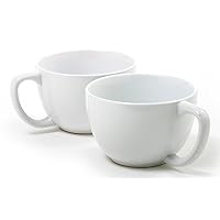 Norpro My Favorite Jumbo Porcelain Mugs, Set of 2, White