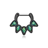 WildKlass Jewelry Black Septum Clicker 16g 1/4